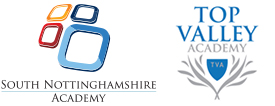 South Nottinghamshire Academy and Top Valley Academy Logo's